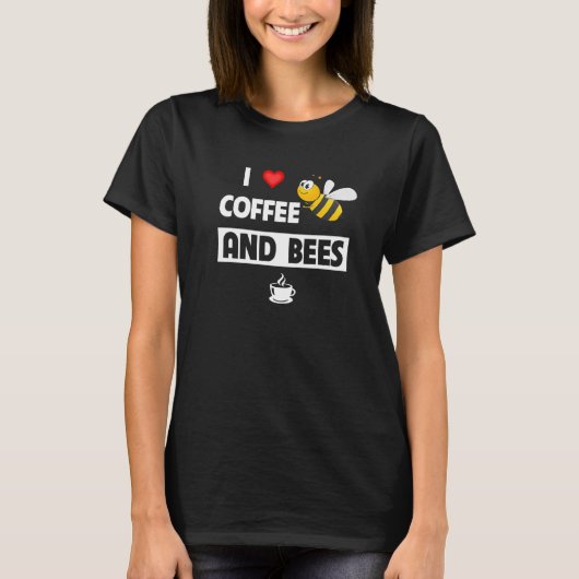 コーヒーと蜂が好き カフェインマグカップ 養蜂家 誠 Tシャツ (正面)