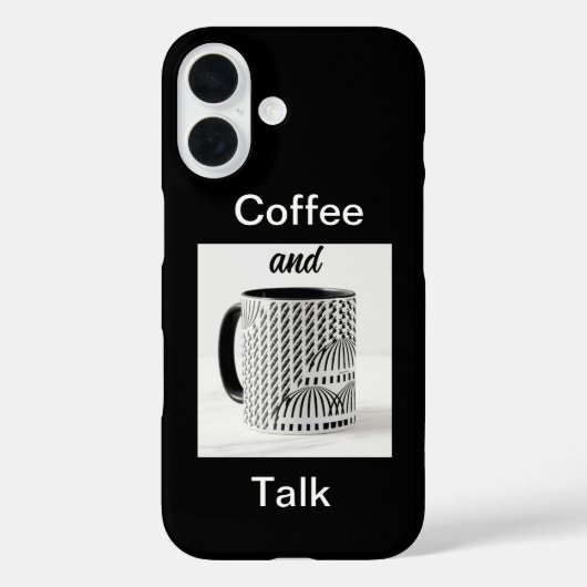 コーヒーと話し合いブラック Case-Mate iPhoneケース (裏面)