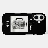コーヒーと話し合いブラック Case-Mate iPhoneケース (裏面 (横))