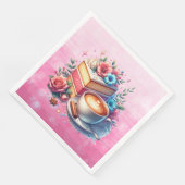 コーヒーと誕生日ケーキのカスタムイラスト (コーナー)