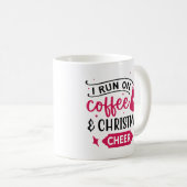 コーヒーと走クリスマスの応援にピンク コーヒーマグカップ (正面右)