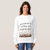 コーヒーと過剰な思考によって動く スウェットシャツ (正面フル)