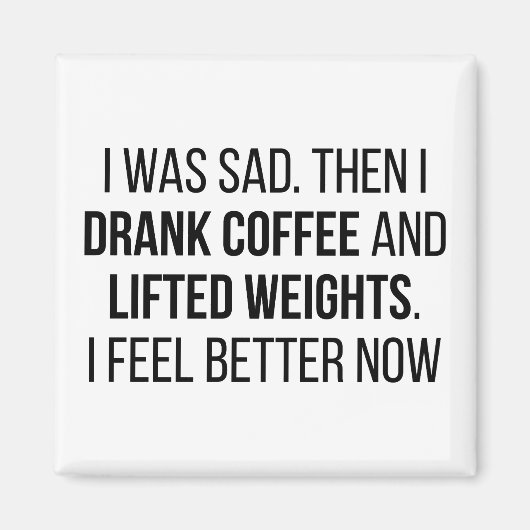 コーヒーと重量 マグネット (正面)