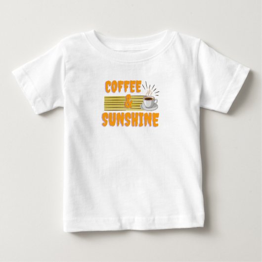 コーヒーと陽光 - ポジティブな朝の気分 ベビーTシャツ (正面)
