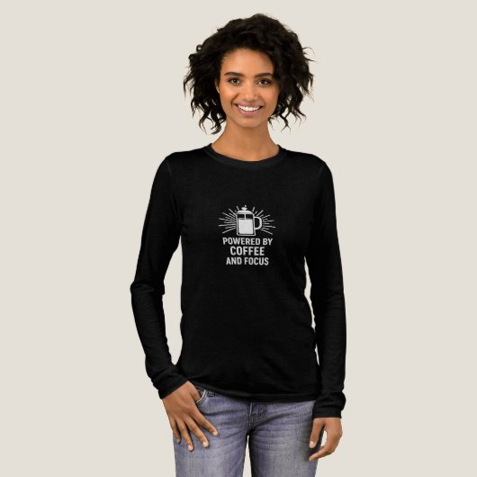 コーヒーと集中力に支えられて トライブレンドTシャツ (正面全体)