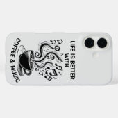 コーヒーと音楽の電話ケース Case-Mate iPhoneケース (裏面 (横))