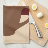 コーヒーと音楽 – コーヒーカップとミュージカル蒸気 キッチンタオル (四つ折り)