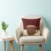 コーヒーと音楽 – コーヒーカップとミュージカル蒸気 クッション (椅子)