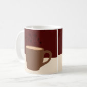 コーヒーと音楽 – コーヒーカップとミュージカル蒸気 コーヒーマグカップ (正面左)