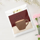 コーヒーと音楽 – コーヒーカップとミュージカル蒸気 フェイバーバッグ (封をした状態)