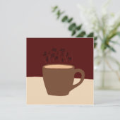 コーヒーと音楽 – コーヒーカップとミュージカル蒸気 招待状 (スタンド正面)