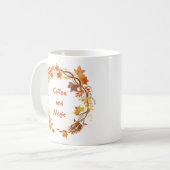 コーヒーと魔法秋の感謝祭の親ギフト コーヒーマグカップ (正面左)