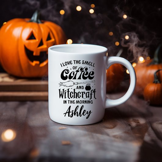 コーヒーと魔術は面白い マグカップ