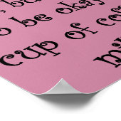 コーヒーと500万ドルのポスタおもしろいーサイン ポスター (角)