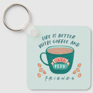 コーヒーとFRIENDSで生活が良い™ キーホルダー