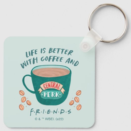 コーヒーとFRIENDSで生活が良い™ キーホルダー (裏面)