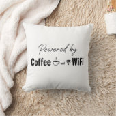 コーヒーとWi-Fiに支えられた面白い引用のスロー クッション (ブランケット)