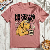 コーヒーなければ仕事もせず グランピードッグ 邪魔するな Tシャツ
