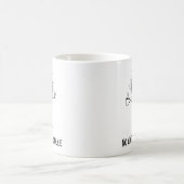コーヒーなしでは話しません 面白い棒人間 女子 コーヒーマグカップ (中央)