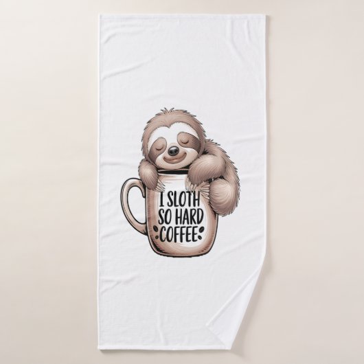 コーヒーなしのナマケモノ バスタオル (バスタオル)