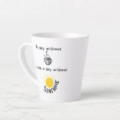 コーヒーなしの一日12ozラテマグカップ カフェラテマグ (左アングル)