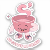 コーヒーなしトーキー シール (正面)