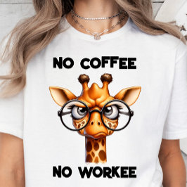 コーヒーなし、ウーキーなし、コーヒー好きおもしろいギフト Tシャツ