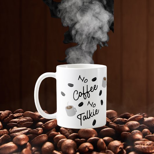 コーヒーなし、会話なし コーヒーマグカップ