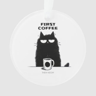 コーヒーならぬ猫 – 面白い猫コーヒー愛好家 オーナメント