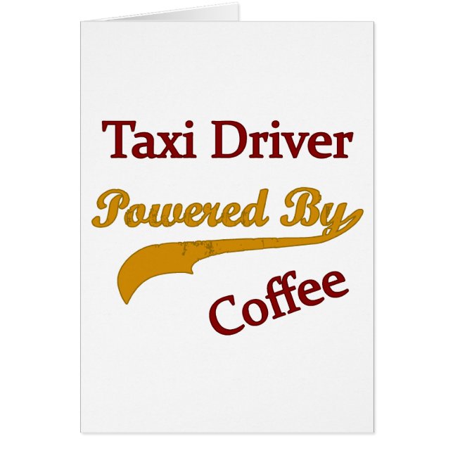 コーヒーによって動力を与えられるタクシー運転手 (正面)