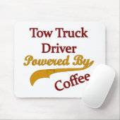 コーヒーによって動力を与えられるレッカー車の運転者 マウスパッド (マウス)
