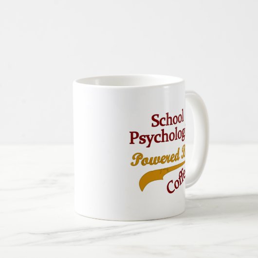 コーヒーによって動力を与えられる学校の心理学者 コーヒーマグカップ (正面右)
