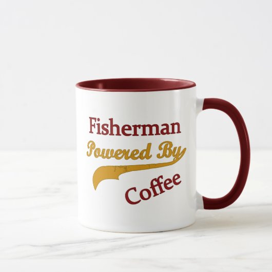 コーヒーによって動力を与えられる漁師 マグカップ (右)