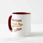 コーヒーによって動力を与えられる漁師 マグカップ (正面左)