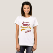 コーヒーによって動力を与えられる老人のナース Tシャツ (正面フル)