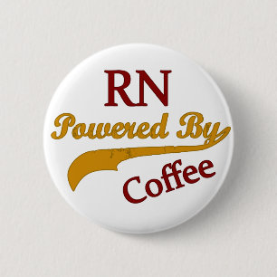 コーヒーによって動力を与えられるRN 缶バッジ