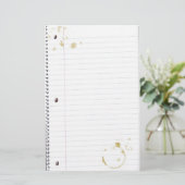 コーヒーによって汚されるノートの紙(上10) 便箋 (スタンド正面)