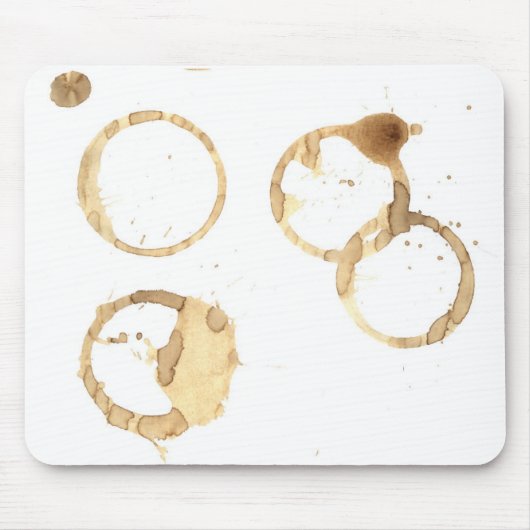 コーヒーによって汚されるマウスパッド マウスパッド (正面)