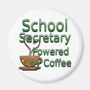 コーヒーによるPowered学校の秘書 マグネット