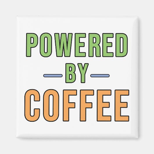 コーヒーにエネルギーをもらって マグネット (正面)