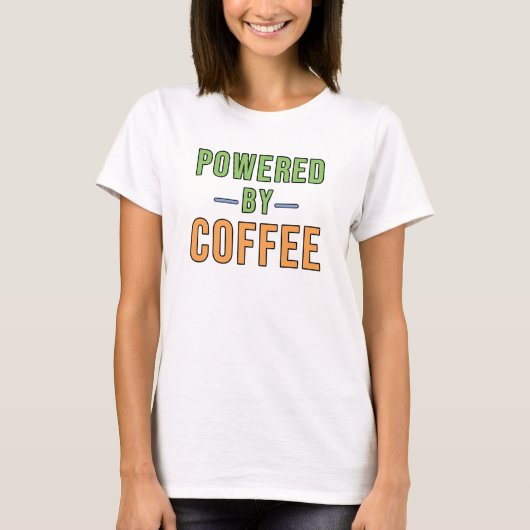 コーヒーにエネルギーをもらって Tシャツ (正面)