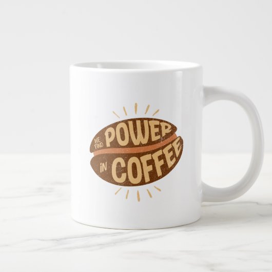 コーヒーにパワーを感じる ジャンボコーヒーマグカップ (右)