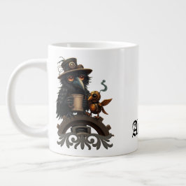 コーヒーに力を得たワタシギ ジャンボコーヒーマグカップ