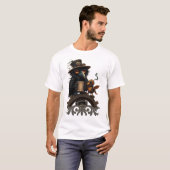 コーヒーに力を得たワタシギ Tシャツ (正面フル)
