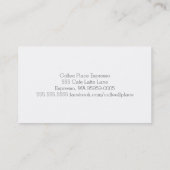 コーヒーに対するコーヒー引用文の女性の嘆願書 ロイヤリティカード (裏面)