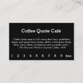 コーヒーに対するコーヒー引用文の女性の嘆願書 ロイヤリティカード (正面)