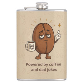 コーヒーに支えられたキュートなコーヒー豆 父の日 フラスク