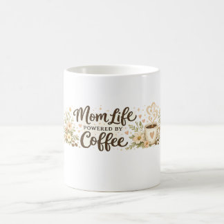 コーヒーに支えられたママの暮らし 面白いフラワーマグ コーヒーマグカップ