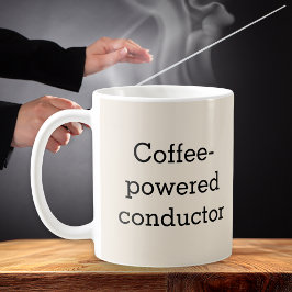 コーヒーに支えられた指揮者ミュージシャン用 コーヒーマグカップ