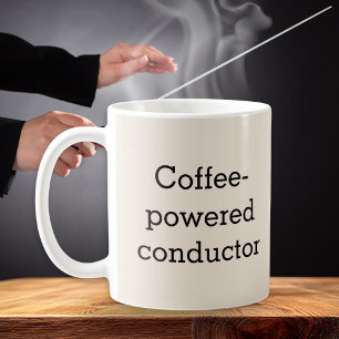 コーヒーに支えられた指揮者ミュージシャン用 コーヒーマグカップ